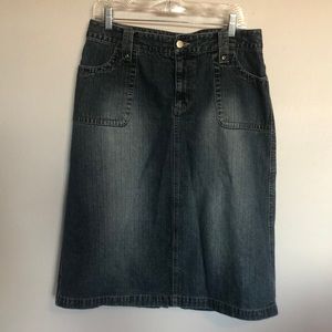 Modest denim jean skirt size 12